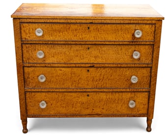 Tiger Maple Chest of Drawers