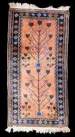 Hand Knotted Persian Runner w/ Tree of Life