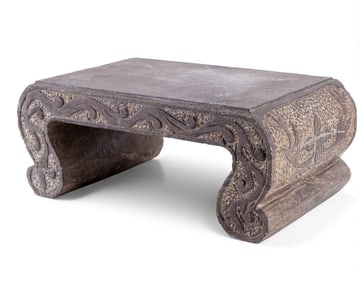 Antique Carved Stone Stool / Stand