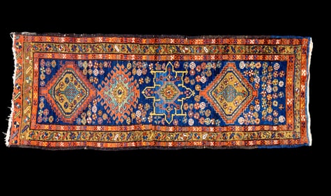 Brilliant Antique Heriz Runner