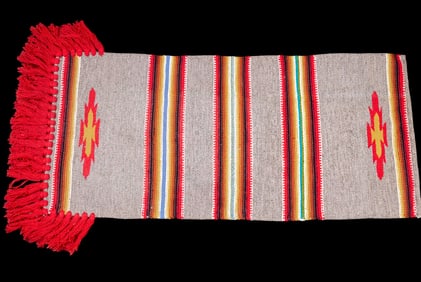 Vintage Chimayo Hand Woven Blanket/Rug