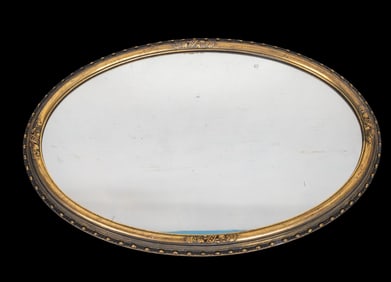 Oval Gilt Wood Mirror