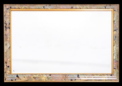 Large Floral Decorative Beveled Mirror