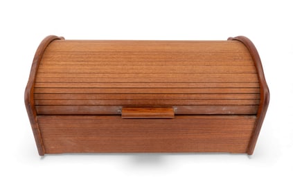 MC Teak Tambour Desk Organizer