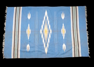 Vintage Chamayo Native American Hand Woven Rug