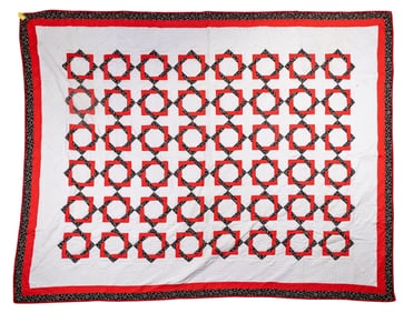 Cotton Star Motif Quilt ~9.25x15'