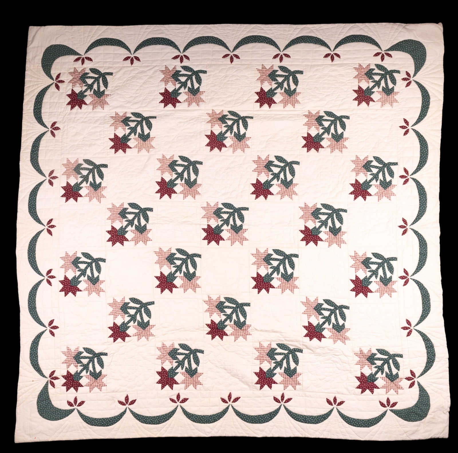 Vintage Carolina Lily Pattern Quilt (1 of 7)