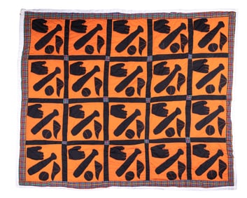 Vintage Baseball Theme Quilt