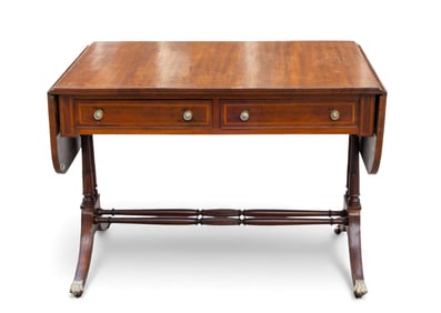 Regency Drop Leaf 2 Drawer Hall Table