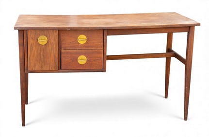 MCM Walnut Pedestal Desk