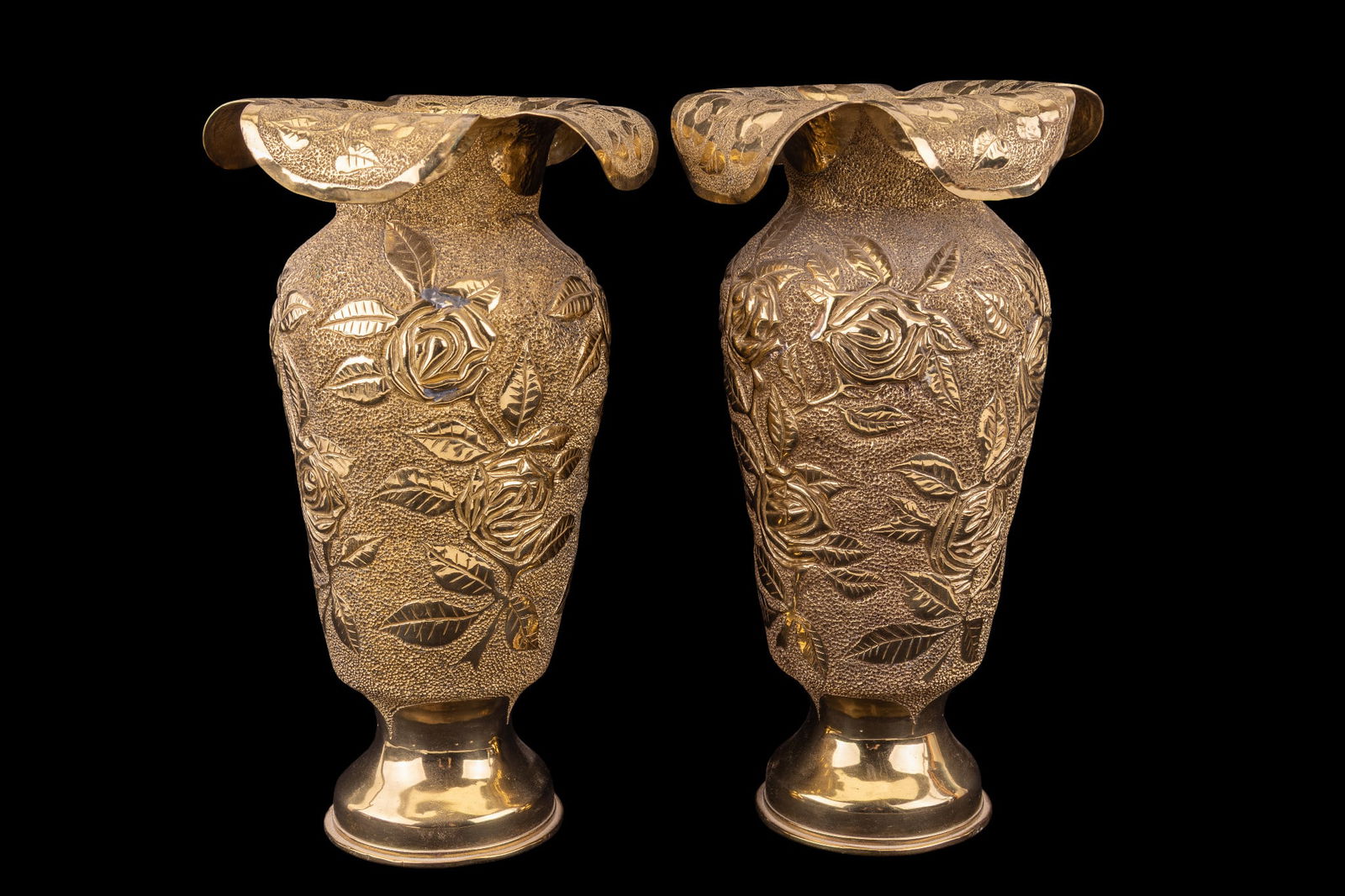 Pair of Brass Artillery Shell Vases (1 of 12)