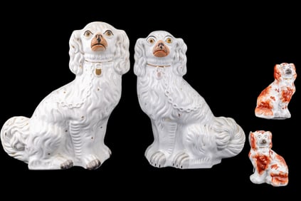 Staffordshire Dogs Figures (2 Pairs)