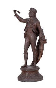 Cast Metal Figure of Troubadour