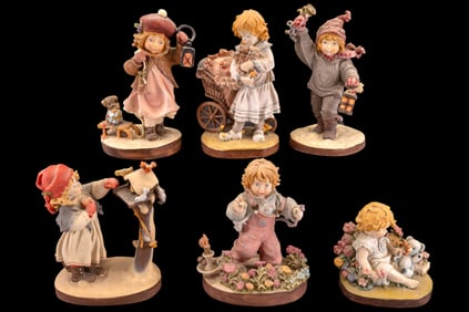 Lisi Martin Hand Painted Child Figurines (6)