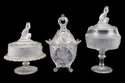 Victorian Lidded Compote, Jar, Cake Stand