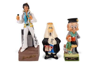 Vintage Figural Liquor Bottle Grouping