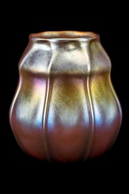 LCT Tiffany Iridescent Art Glass Vase