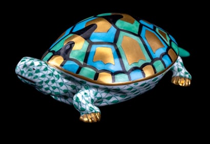 Herend Hungary Porcelain Turtle