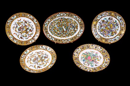 Chinese Famille Rose "Hundred Butterflies" Plates
