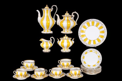 Meissen Gold Leaf Coffee and Tea Service
