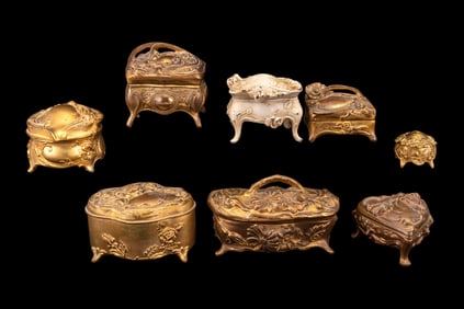 Vintage Brass Jewelry Caskets (8)