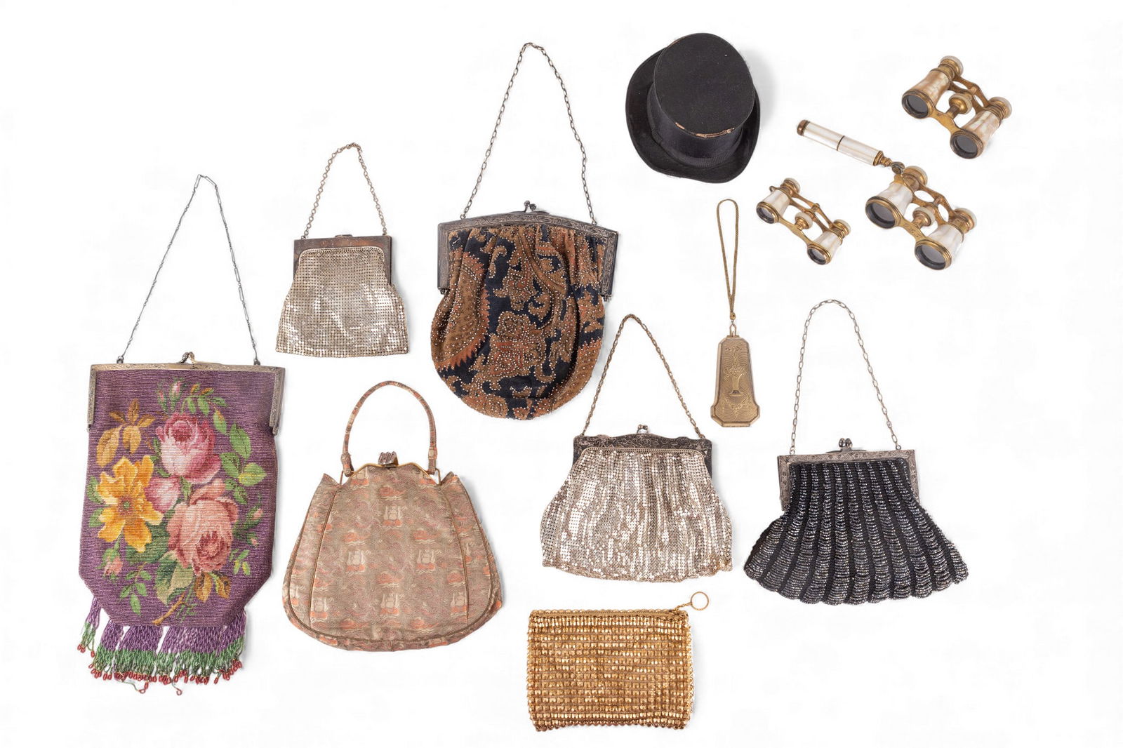 Vintage Beaded Purses, Mother of Pearl Binoculars (1 of 20)