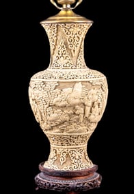 Asian Carved Lamp