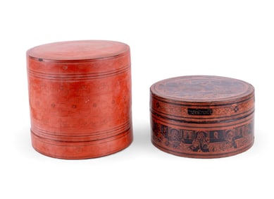 Pair of Asian Lacquered Boxes