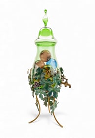 Vintage Blown Glass Beverage Dispenser