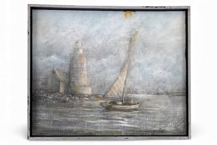 Henry Parker Oil on Canvas Nautical Scene