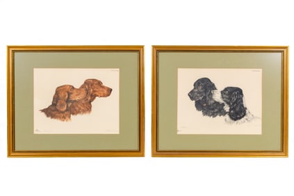 Paul Wood Etching "Cockers"