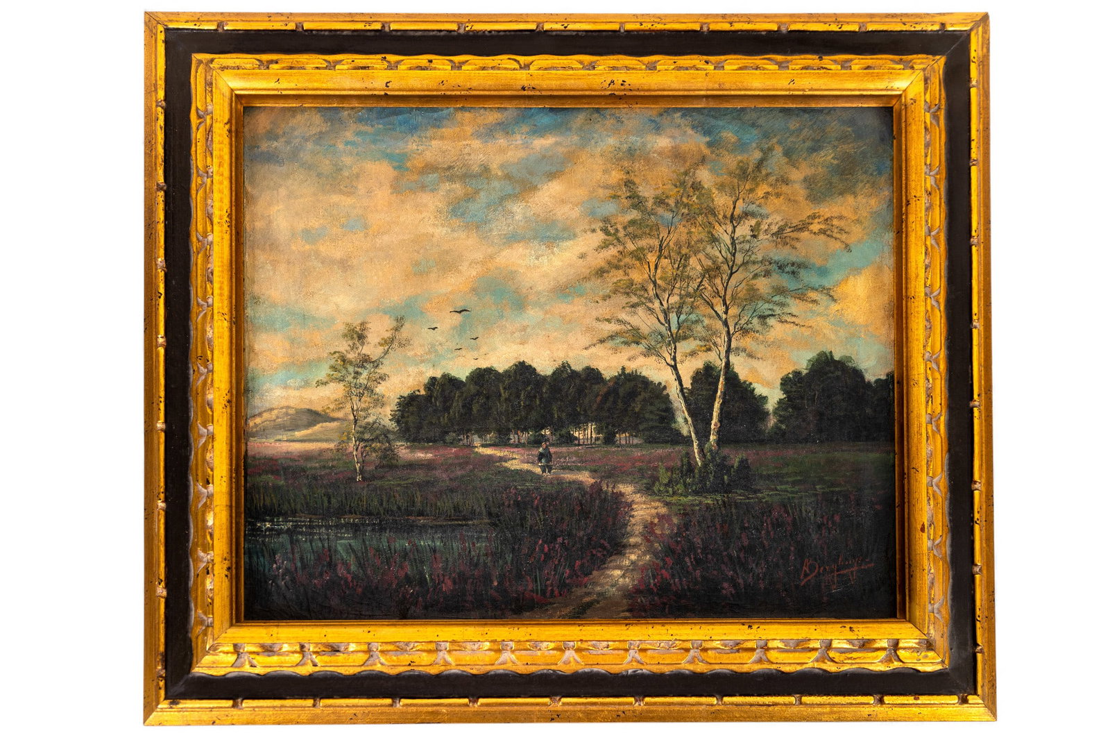 Signed 19th C Oil on Canvas, Landscape (1 of 5)