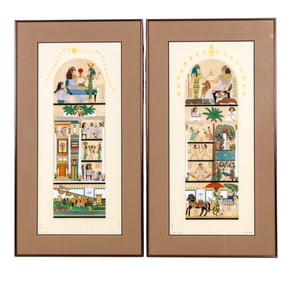 Pair of Jan Fleck Etchings