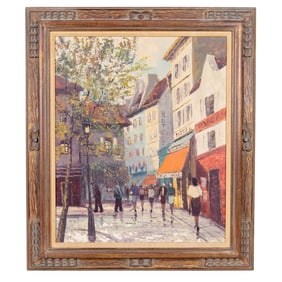 Vintage French Oil on Canvas