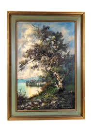 Tedeschi Signed Oil on Canvas