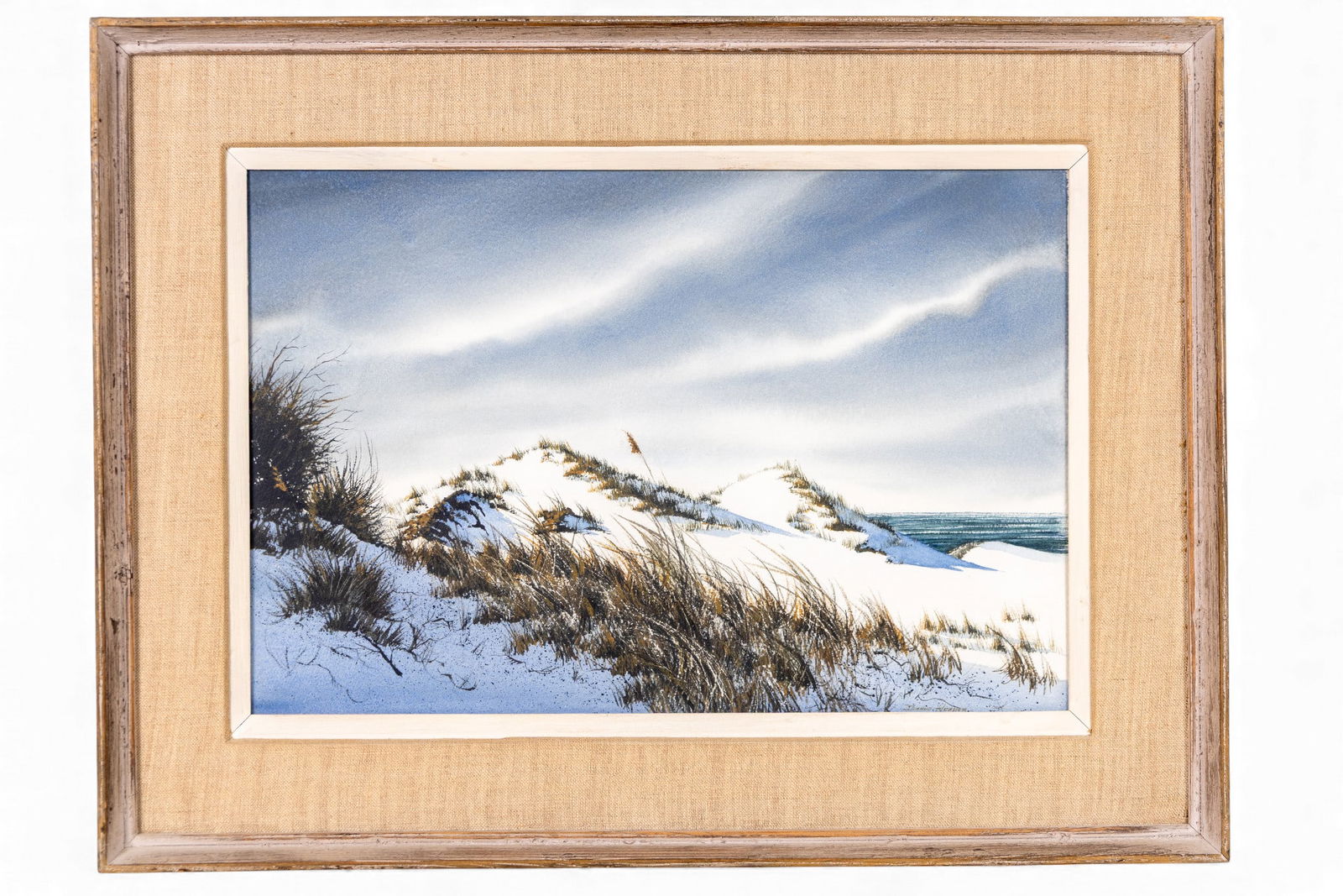 Dianne Hooper "Top of the Cape" Watercolor: Signed watercolor on paper by Dianne Hooper, titled "Top of the Cape". Signed in lower right corner. Measures approx. 21" x 28" OD.