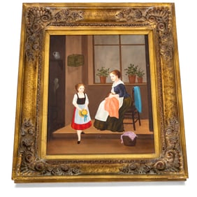 Attr. Gabrielle Achenbach Oil on Board