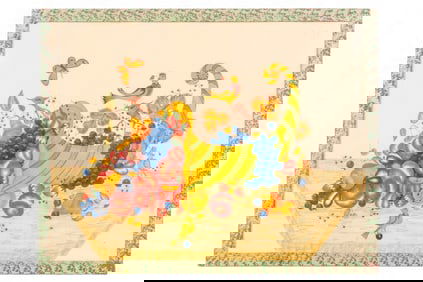 Large Bill Rank Framed Velvet Cornucopia