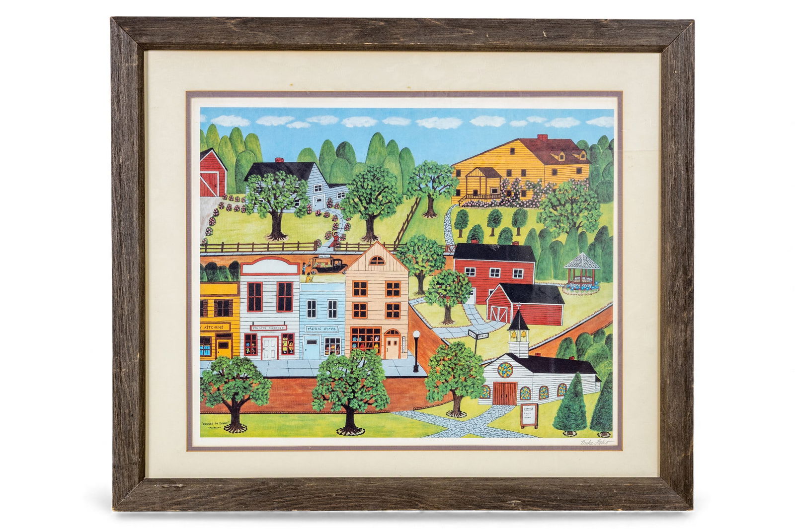 Framed Mike Falco Folk Art Print (1 of 8)