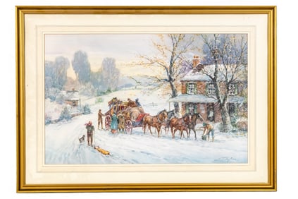 Framed Joseph Claghorn Stagecoach Print