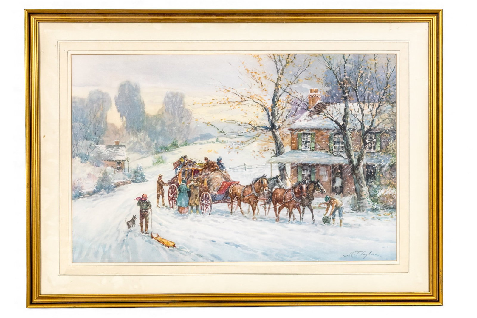 Framed Joseph Claghorn Stagecoach Print (1 of 8)
