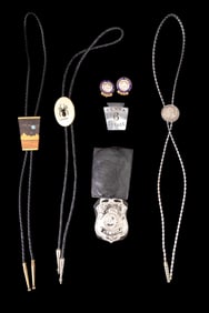 Souvenir Bolo Ties, Fire Badge, and More