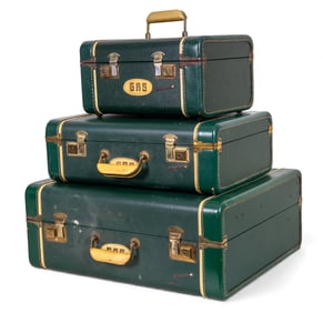 1950s White Star Hard Side Match Luggage Set