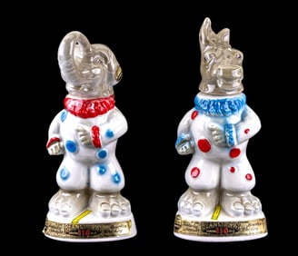 1968 Jim Bean Figural Political Decanters
