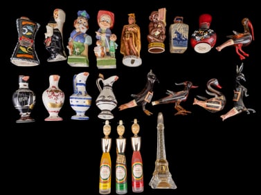 Estate Liquor Figural Mini Bottles