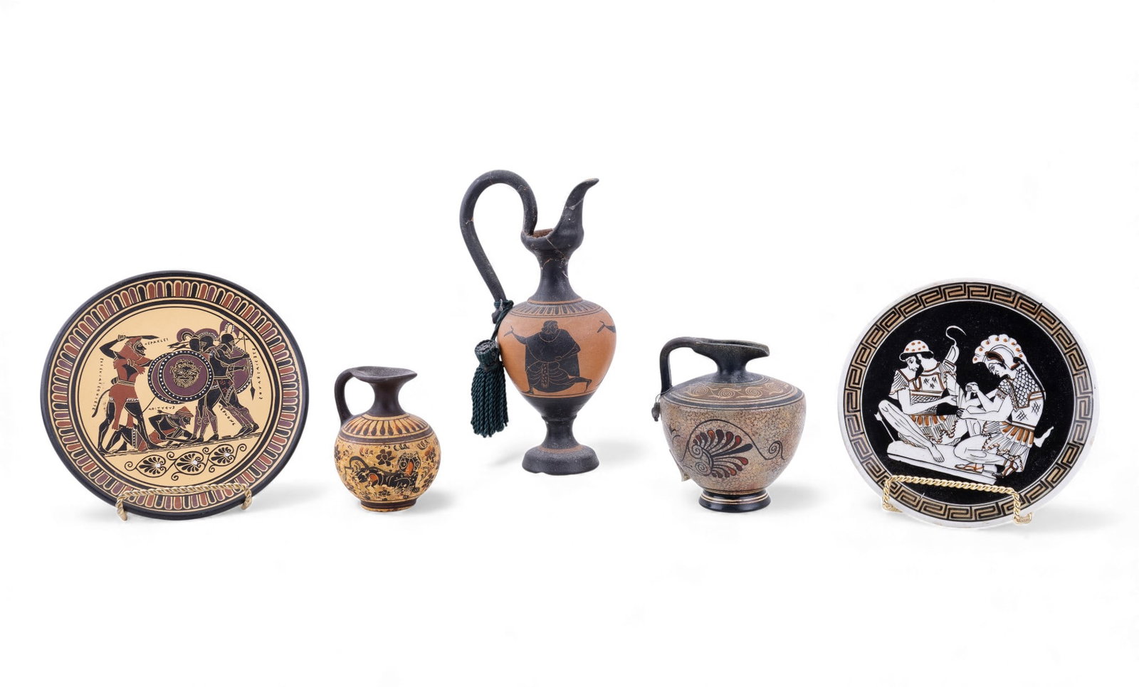 Ancient Greek Amphorae + Plate Reproductions (5) (1 of 7)