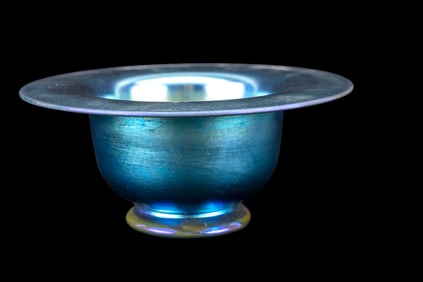 Steuben Aurene Iridescent Footed Compote