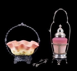 Victorian Brides Basket and Pickle Cask