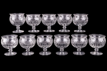 Crystal Footed Shrimp Cocktails w/ Inserts (12)