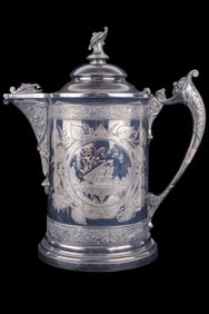 Antique B.J. Mayo Silver Plate Pitcher